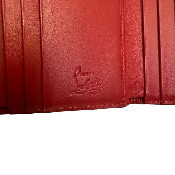 Christian Louboutin Spiked Leather Wallet - Beige with Signature Red Interior - Picture 3 of 14